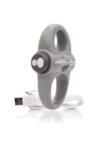 Screaming O - Charged - Yoga Rechargeable Vibrating Cock Ring - Grey - Stag Shop