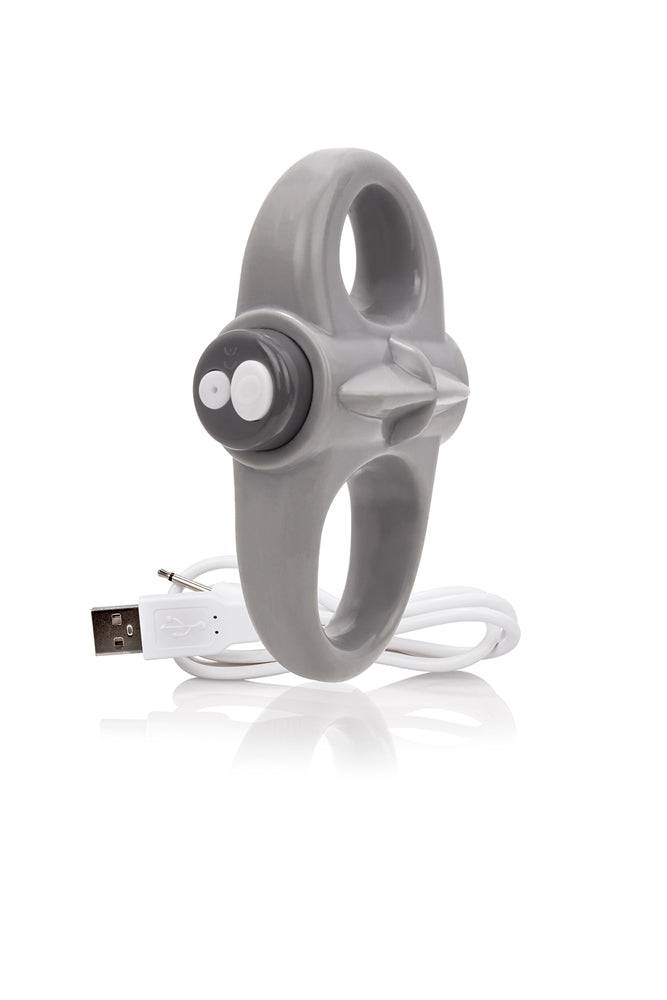 Screaming O - Charged - Yoga Rechargeable Vibrating Cock Ring - Grey - Stag Shop
