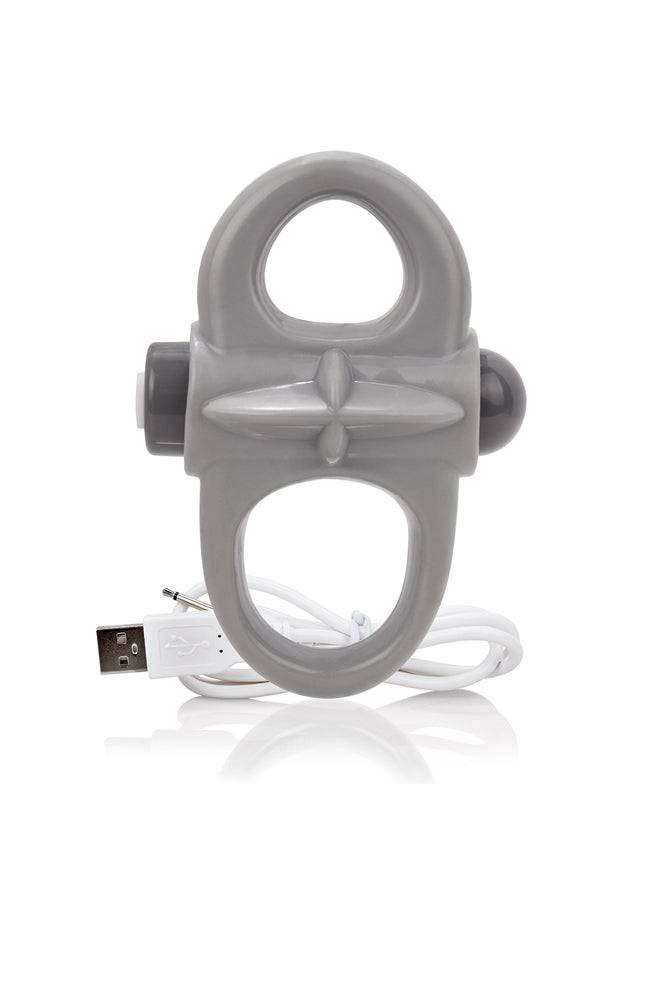 Screaming O - Charged - Yoga Rechargeable Vibrating Cock Ring - Grey - Stag Shop