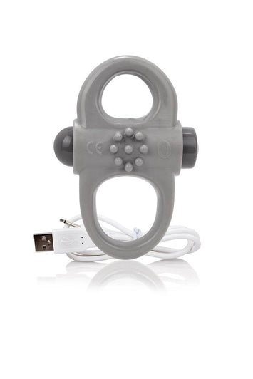 Screaming O - Charged - Yoga Rechargeable Vibrating Cock Ring - Grey - Stag Shop