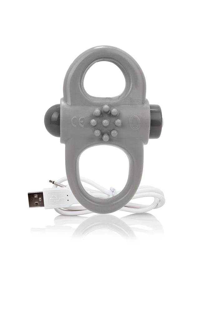 Screaming O - Charged - Yoga Rechargeable Vibrating Cock Ring - Grey - Stag Shop