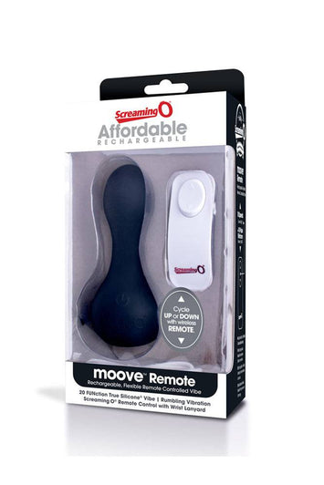 Screaming O - Charged - Moove Discreet Remote Rechargeable Vibrator - Black - Stag Shop