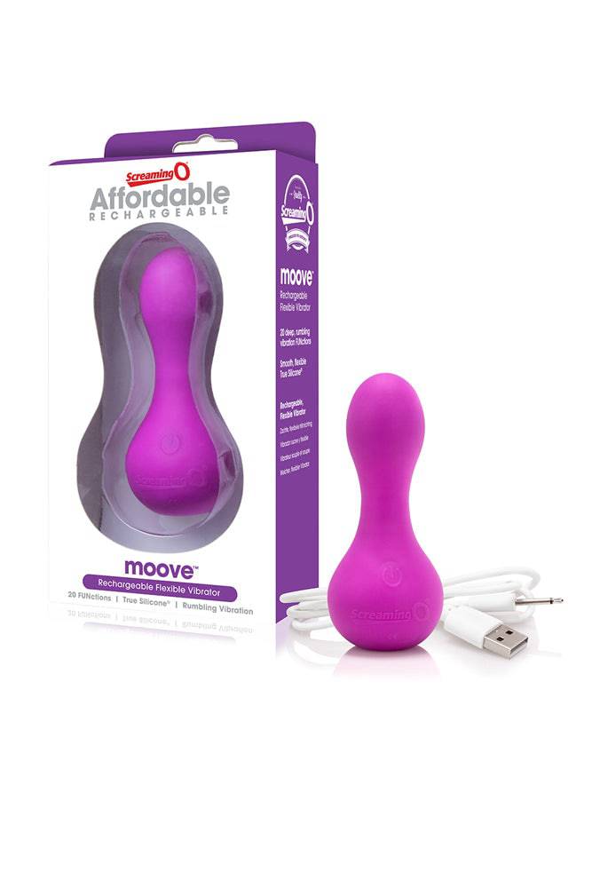 Screaming O - Charged - Moove Discreet Rechargeable Vibrator - Purple - Stag Shop