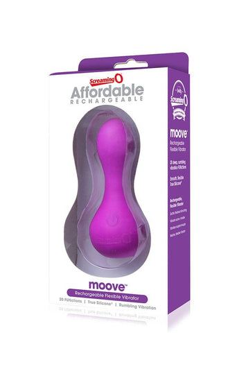 Screaming O - Charged - Moove Discreet Rechargeable Vibrator - Purple - Stag Shop
