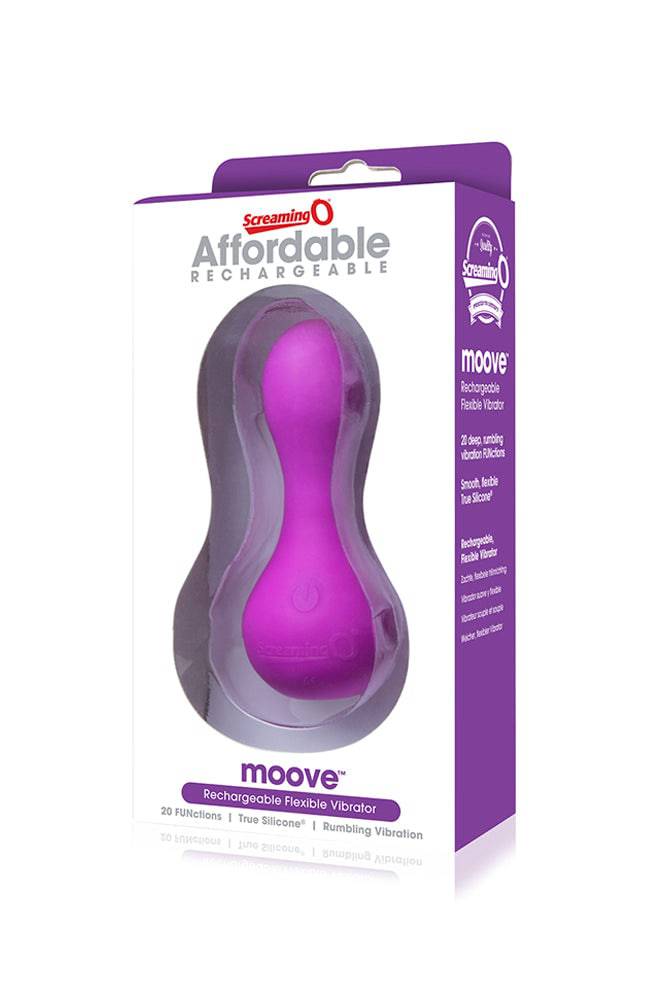 Screaming O - Charged - Moove Discreet Rechargeable Vibrator - Purple - Stag Shop