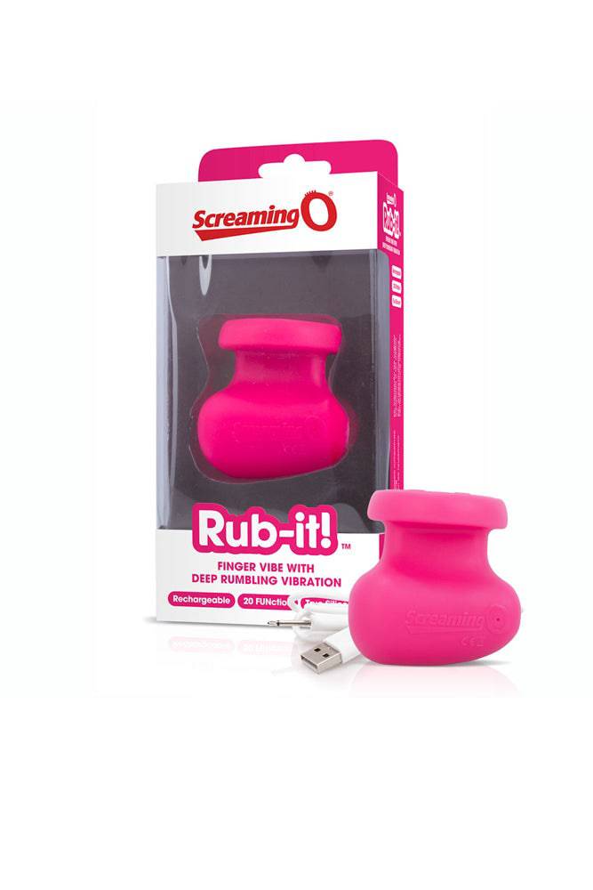 Screaming O - Charged - Rub It Finger Massager - Pink - Stag Shop