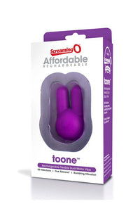 Thumbnail for Screaming O - Charged - Toone Rechargeable Dual Tipped Vibrator - Purple - Stag Shop