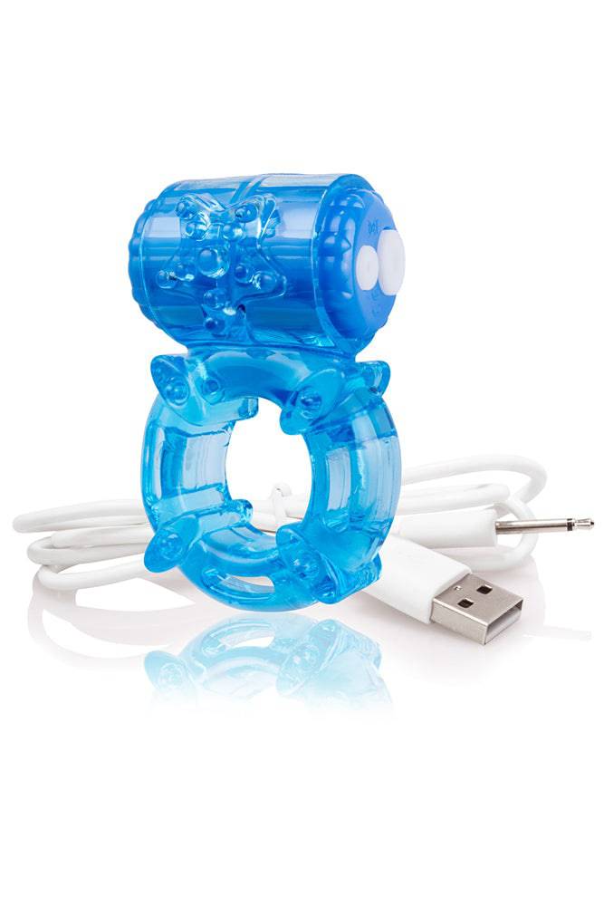 Screaming O - Charged - Big O Rechargeable Vibrating Cock Ring - Blue - Stag Shop