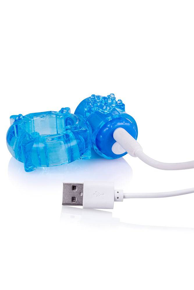Screaming O - Charged - Big O Rechargeable Vibrating Cock Ring - Blue - Stag Shop