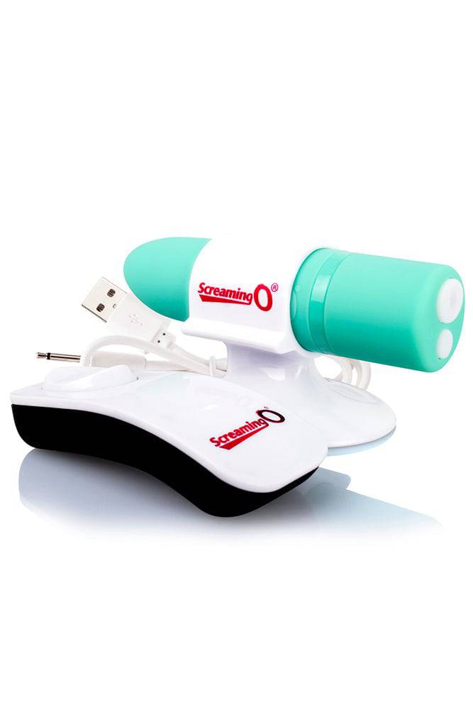 Screaming O - Charged - Positive Remote Control Bullet Vibrator - Mint Green - Stag Shop