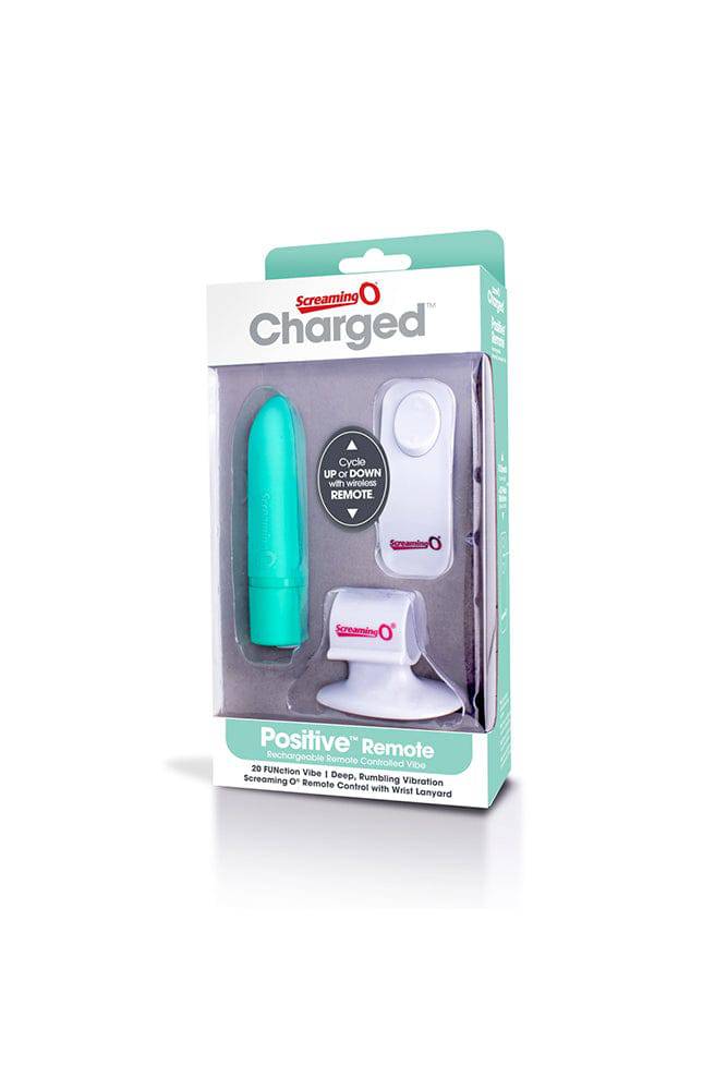 Screaming O - Charged - Positive Remote Control Bullet Vibrator - Mint Green - Stag Shop
