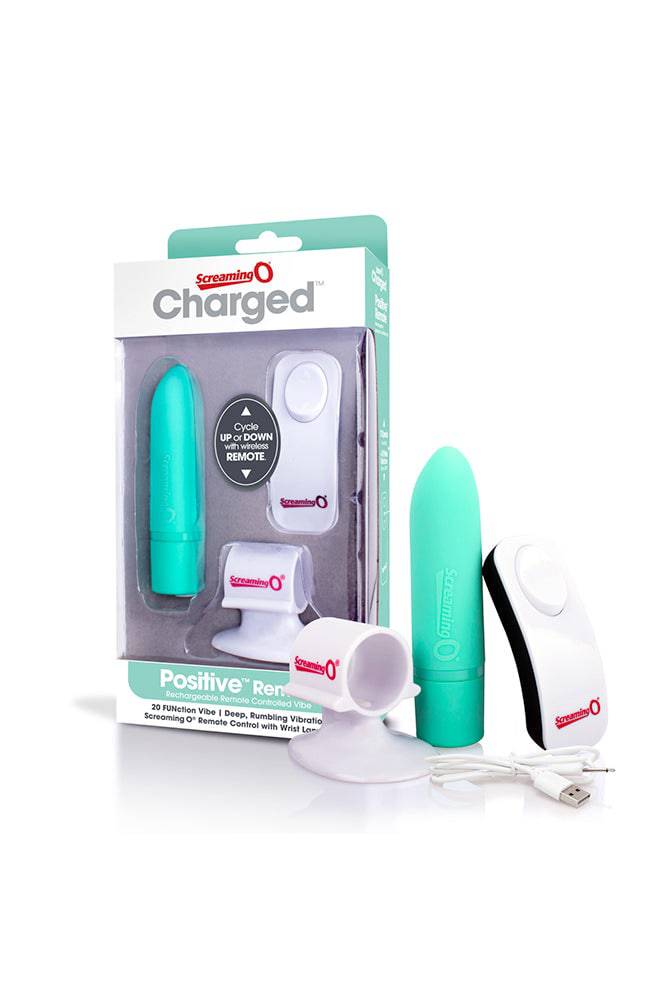 Screaming O - Charged - Positive Remote Control Bullet Vibrator - Mint Green - Stag Shop