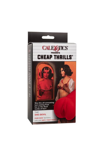 Cal Exotics - Cheap Thrills - She-Devil Stroker - Red - Stag Shop