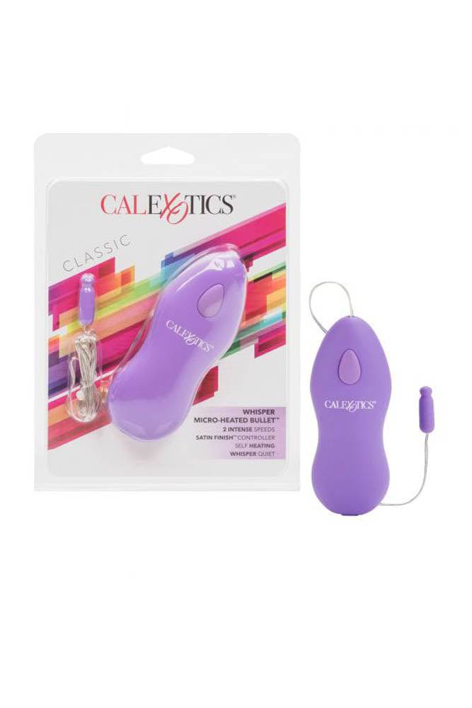 Cal Exotics - Whisper Micro-Heated Bullet Vibrator - Purple - Stag Shop