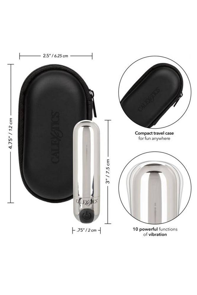 Cal Exotics - Rechargeable Hideaway Bullet - Silver - Stag Shop