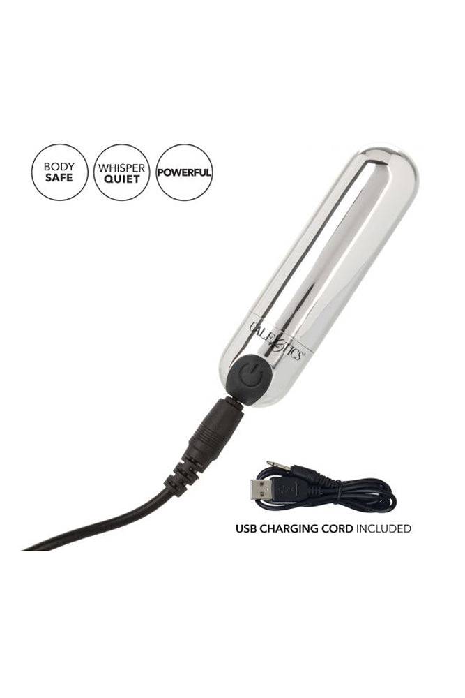 Cal Exotics - Rechargeable Hideaway Bullet - Silver - Stag Shop