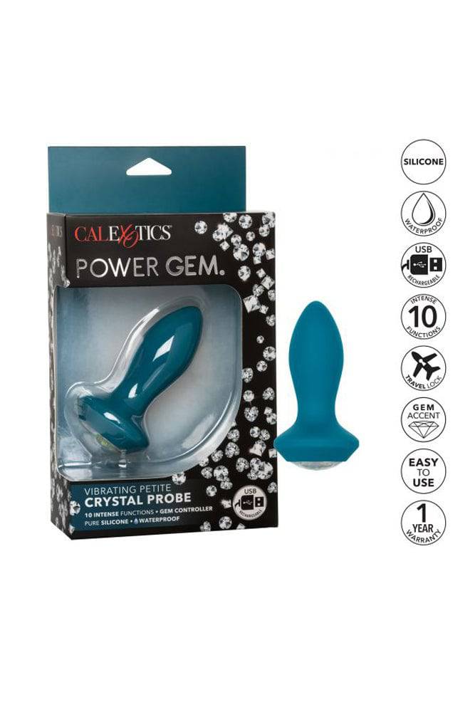 Cal Exotics - Power Gem - Vibrating Petite Crystal Probe - Teal - Stag Shop