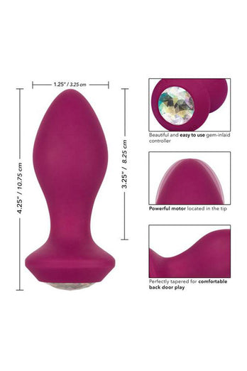 Cal Exotics - Power Gem - Vibrating Crystal Probe - Burgundy - Stag Shop