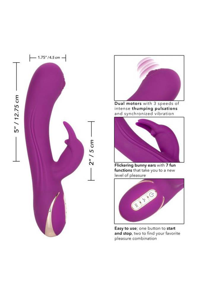 Cal Exotics - Jack Rabbit Signature - Silicone Thumping Rabbit Vibrator - Purple - Stag Shop