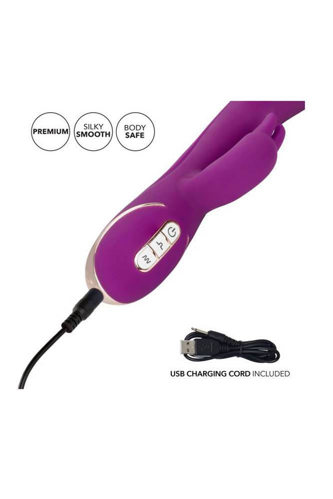 Cal Exotics - Jack Rabbit Signature - Silicone Thumping Rabbit Vibrator - Purple - Stag Shop