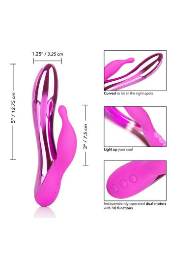 Cal Exotics - Dazz-LED - Radiance LED Dual Vibrator - Pink - Stag Shop
