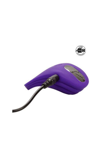 Cal Exotics - Couples Enhancer - Rechargeable Couples Passion Cock Ring - Purple - Stag Shop