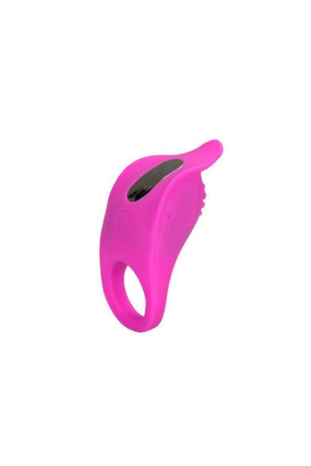 Cal Exotics - Couples Enhancer - Silicone Rechargeable Teasing Cock Ring - Pink - Stag Shop
