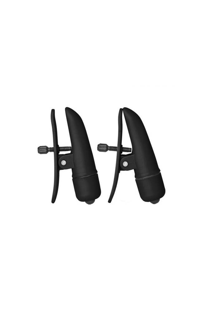 Cal Exotics - Nipple Play - Nipplettes Vibrating Nipple Clamps - Black - Stag Shop