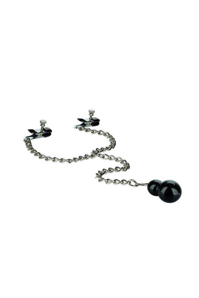 Cal Exotics - Nipple Play - Weighted Dual Tier Nipple Clamps - Stag Shop