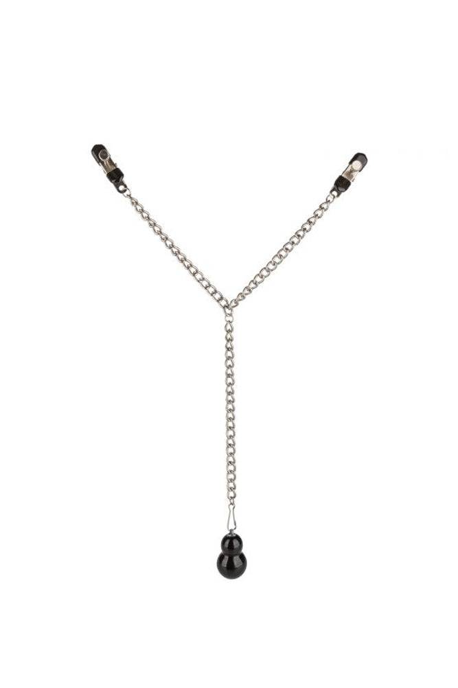 Cal Exotics - Nipple Play - Weighted Dual Tier Nipple Clamps - Stag Shop