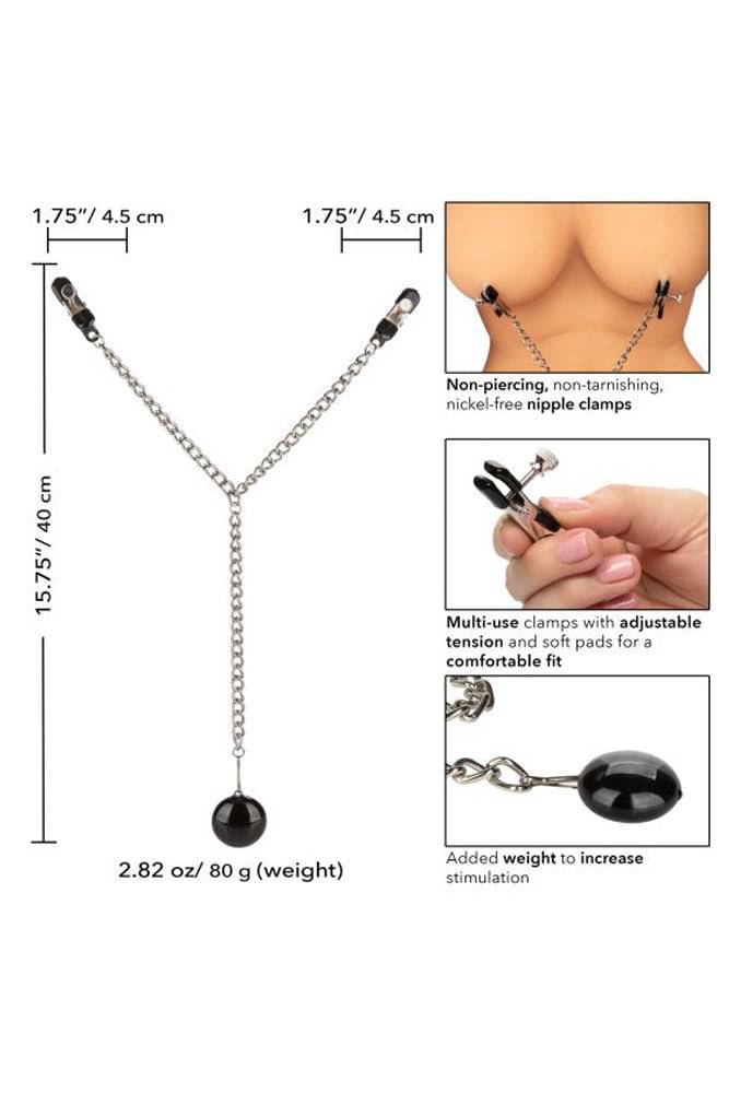 Cal Exotics - Nipple Play - Weighted Disc Nipple Clamps - Stag Shop