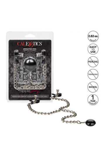 Cal Exotics - Nipple Play - Weighted Disc Nipple Clamps - Stag Shop