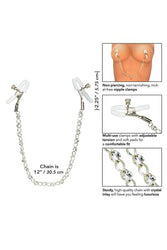 Cal Exotics - Nipple Play - Crystal Chain Nipple Clamps - Stag Shop