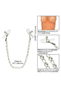 Thumbnail for Cal Exotics - Nipple Play - Crystal Chain Nipple Clamps - Stag Shop