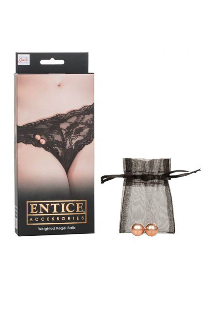 Cal Exotics - Entice - Weighted Kegel Balls - Rose Gold - Stag Shop