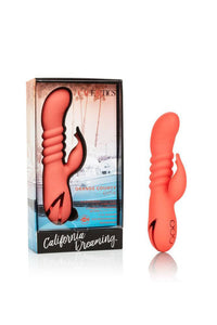 Thumbnail for Cal Exotics - California Dreaming - Orange County Cutie Thrusting Vibrator - Orange - Stag Shop