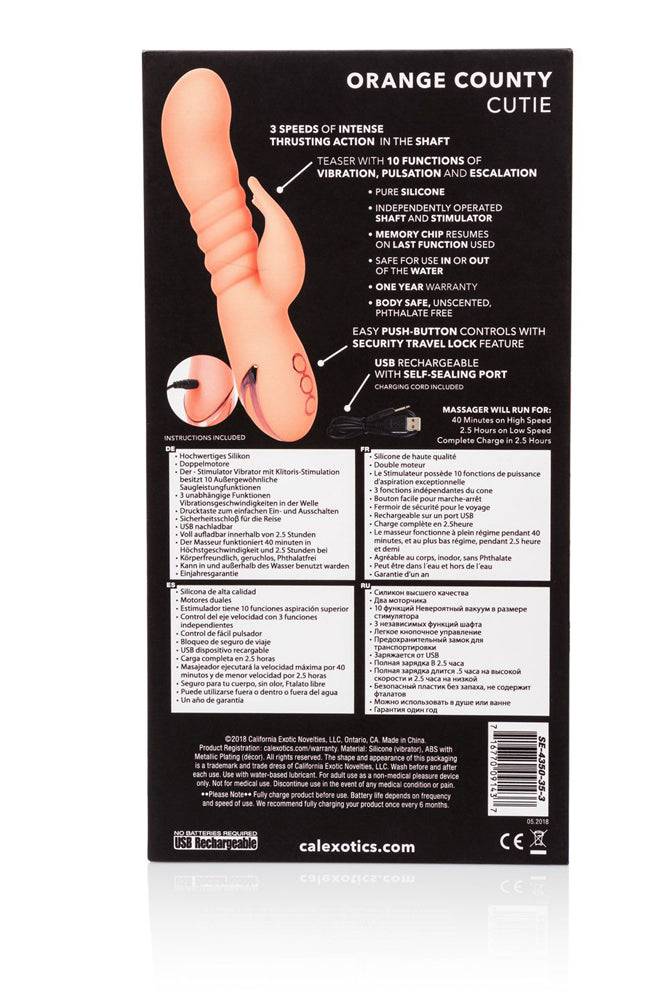 Cal Exotics - California Dreaming - Orange County Cutie Thrusting Vibrator - Orange - Stag Shop