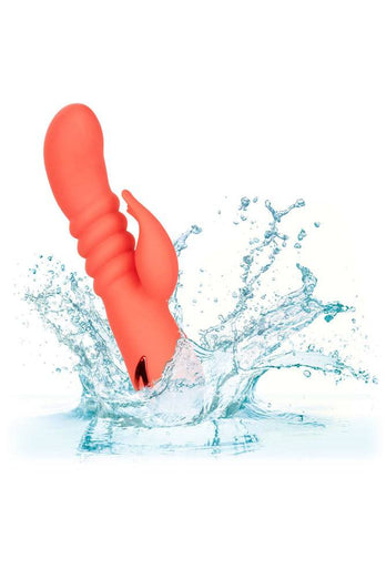 Cal Exotics - California Dreaming - Orange County Cutie Thrusting Vibrator - Orange - Stag Shop