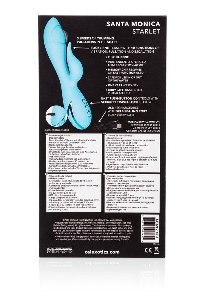 Cal Exotics - California Dreaming - Santa Monica Starlet Dual Vibrator - Teal - Stag Shop