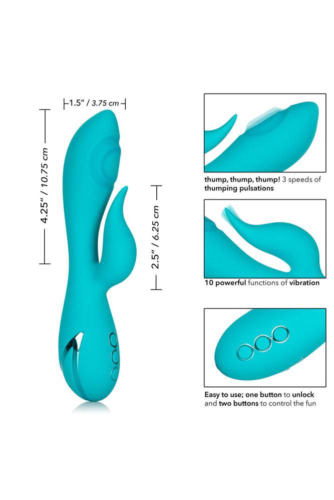 Cal Exotics - California Dreaming - Santa Monica Starlet Dual Vibrator - Teal - Stag Shop