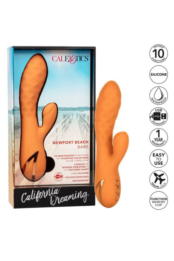 Cal Exotics - California Dreaming - Newport Beach Babe Dual Vibrator - Orange - Stag Shop