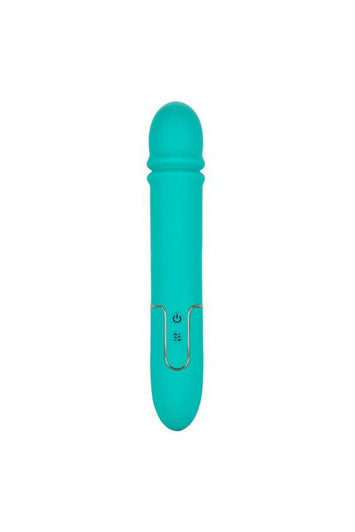Cal Exotics - Shameless - Flirt Thrusting Vibrator - Teal - Stag Shop