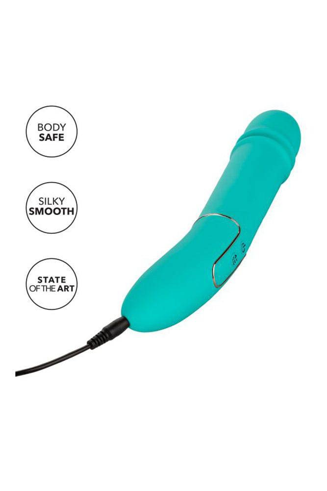 Cal Exotics - Shameless - Flirt Thrusting Vibrator - Teal - Stag Shop