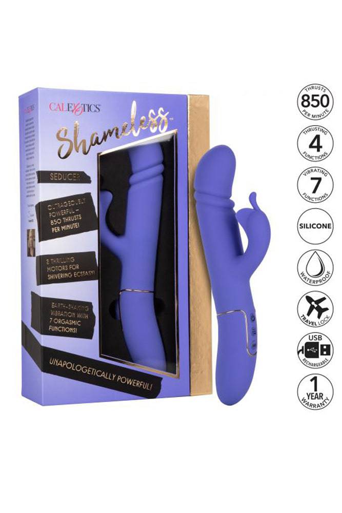 Cal Exotics - Shameless - Seducer Thrusting Vibrator - Purple - Stag Shop