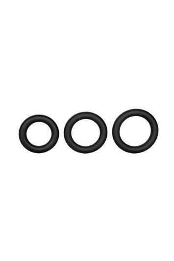 Cal Exotics - Dr. Joel Kaplan - Silicone Support Cock Rings - Black - Stag Shop