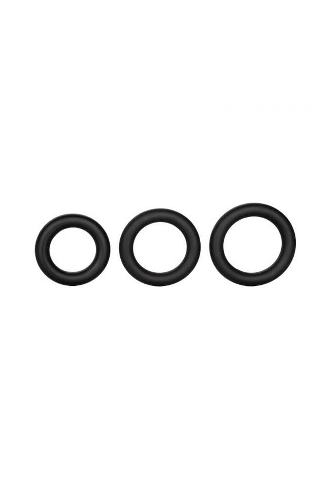 Cal Exotics - Dr. Joel Kaplan - Silicone Support Cock Rings - Black - Stag Shop
