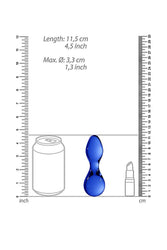 Shots Toys - Chrystalino - Seed Glass Butt Plug - Blue - Stag Shop
