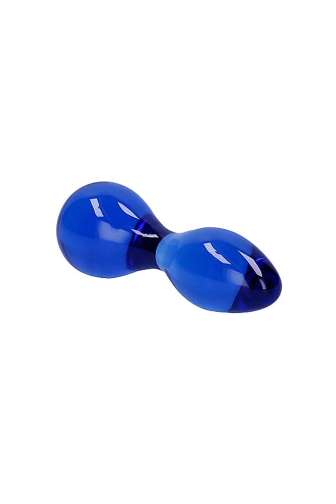 Shots Toys - Chrystalino - Seed Glass Butt Plug - Blue - Stag Shop