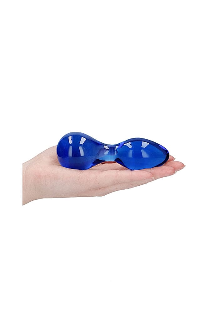 Shots Toys - Chrystalino - Seed Glass Butt Plug - Blue - Stag Shop