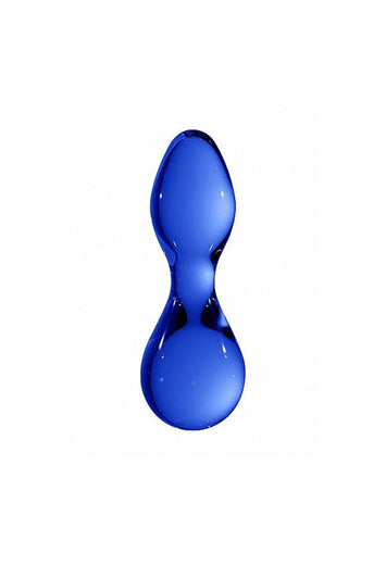 Shots Toys - Chrystalino - Seed Glass Butt Plug - Blue - Stag Shop